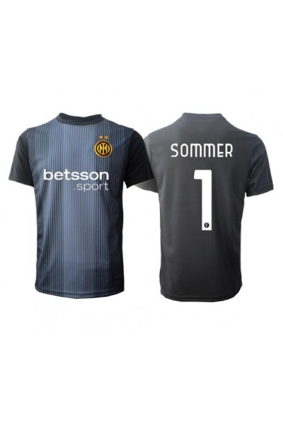Inter Milan Yann Sommer #1 Maalivahti Jalkapallovaatteet Kotipaita 2025-26 Lyhythihainen Inter Milan Yann Sommer #1 Maalivahti Jalkapallovaatteet Kotipaita 2025-26 Lyhythihainen
